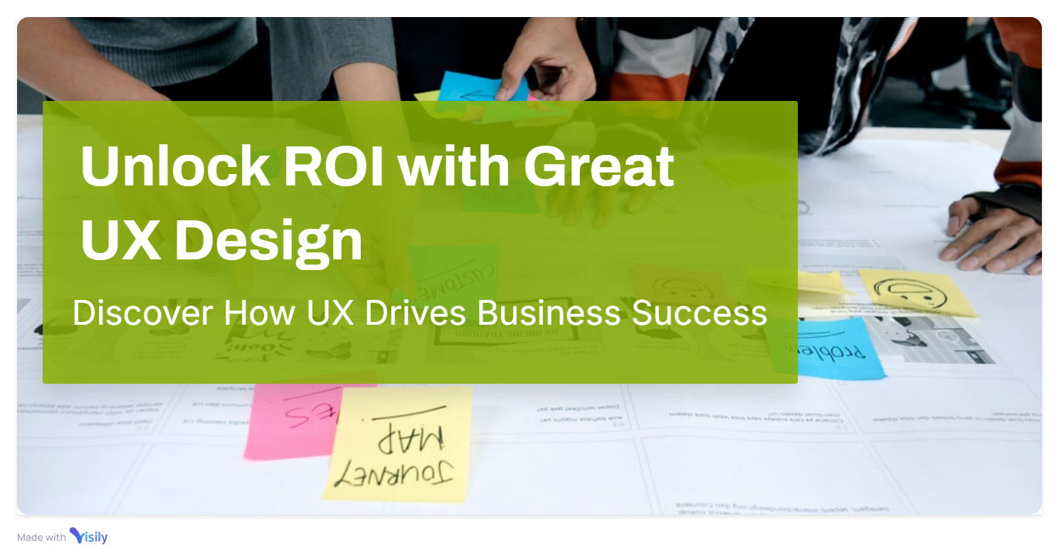 Hero banner for LotuXStudio blog on UX ROI, featuring a SaaS dashboard with real-time data and text ‘Unlock ROI with Great UX Design.